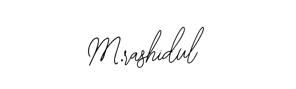 Use a signature maker to create a handwritten signature online. With this signature software, you can design (Bearetta-2O07w) your own signature for name M.rashidul. M.rashidul signature style 12 images and pictures png