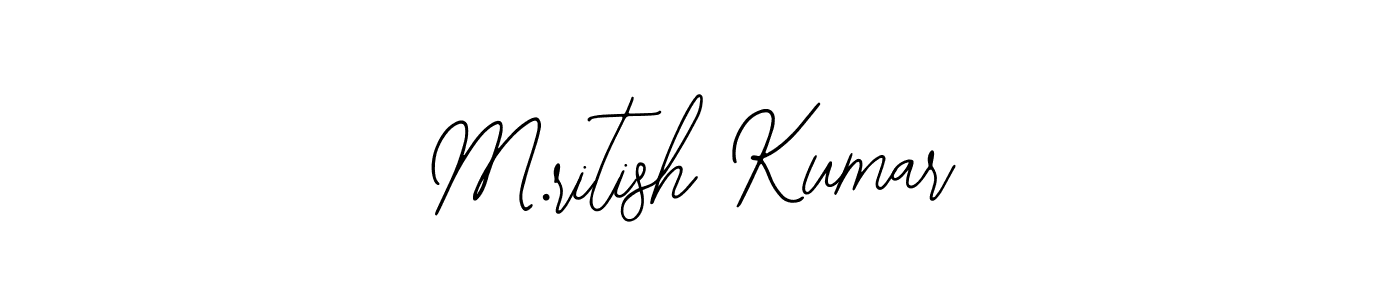 You should practise on your own different ways (Bearetta-2O07w) to write your name (M.ritish Kumar) in signature. don't let someone else do it for you. M.ritish Kumar signature style 12 images and pictures png