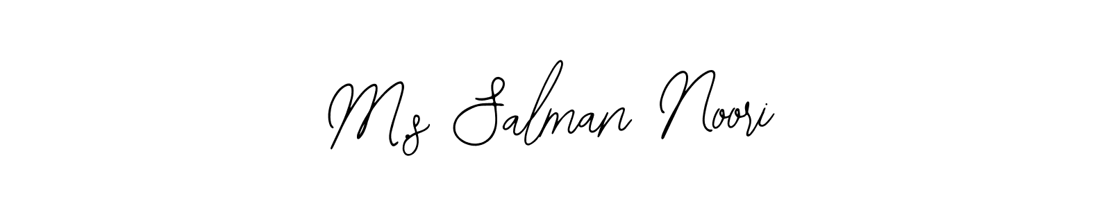 The best way (Bearetta-2O07w) to make a short signature is to pick only two or three words in your name. The name M.s Salman Noori include a total of six letters. For converting this name. M.s Salman Noori signature style 12 images and pictures png