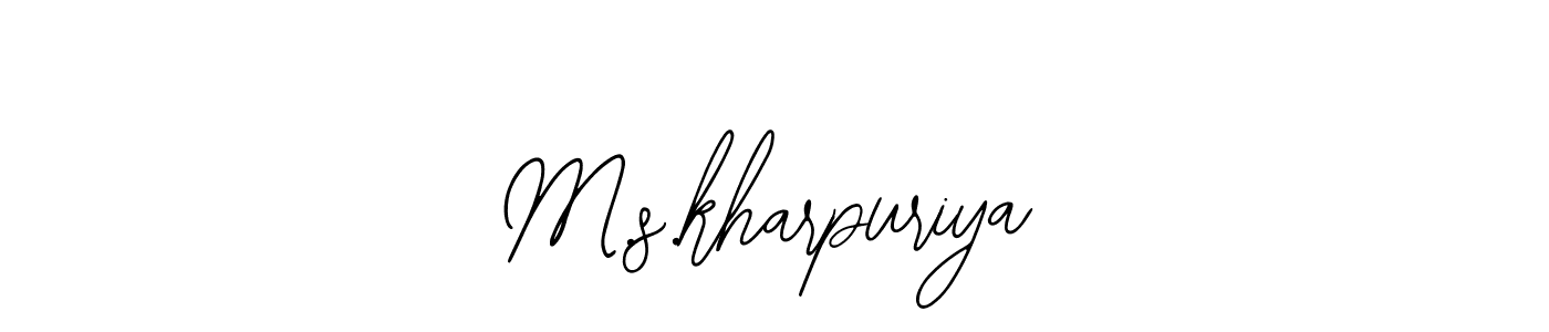 Design your own signature with our free online signature maker. With this signature software, you can create a handwritten (Bearetta-2O07w) signature for name M.s.kharpuriya. M.s.kharpuriya signature style 12 images and pictures png