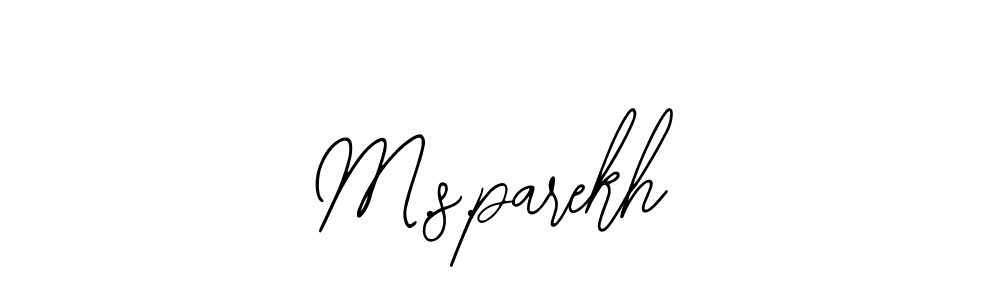 How to make M.s.parekh name signature. Use Bearetta-2O07w style for creating short signs online. This is the latest handwritten sign. M.s.parekh signature style 12 images and pictures png