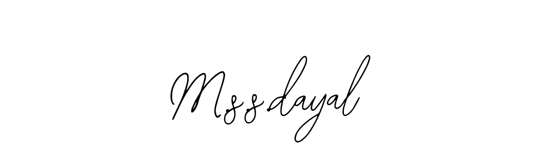 How to make M.s.s.dayal name signature. Use Bearetta-2O07w style for creating short signs online. This is the latest handwritten sign. M.s.s.dayal signature style 12 images and pictures png
