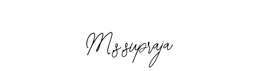 How to make M.s.supraja name signature. Use Bearetta-2O07w style for creating short signs online. This is the latest handwritten sign. M.s.supraja signature style 12 images and pictures png