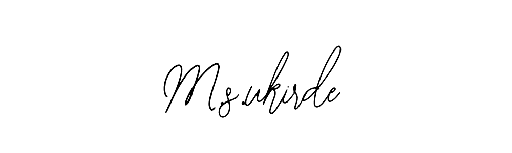 Also we have M.s.ukirde name is the best signature style. Create professional handwritten signature collection using Bearetta-2O07w autograph style. M.s.ukirde signature style 12 images and pictures png