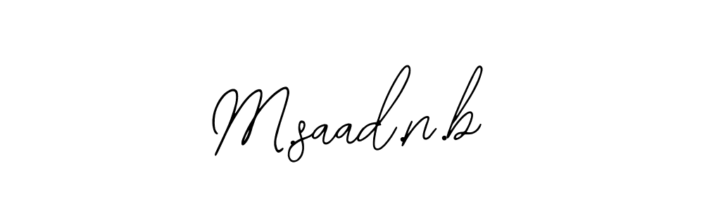 The best way (Bearetta-2O07w) to make a short signature is to pick only two or three words in your name. The name M.saad.n.b include a total of six letters. For converting this name. M.saad.n.b signature style 12 images and pictures png