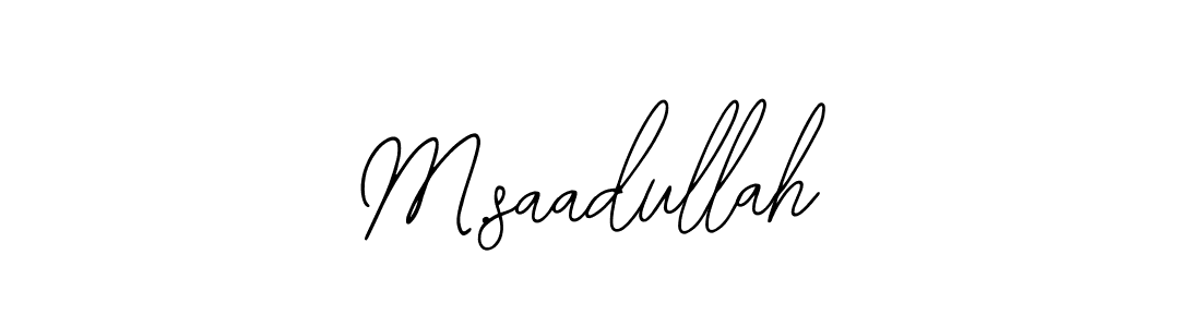 Create a beautiful signature design for name M.saadullah. With this signature (Bearetta-2O07w) fonts, you can make a handwritten signature for free. M.saadullah signature style 12 images and pictures png