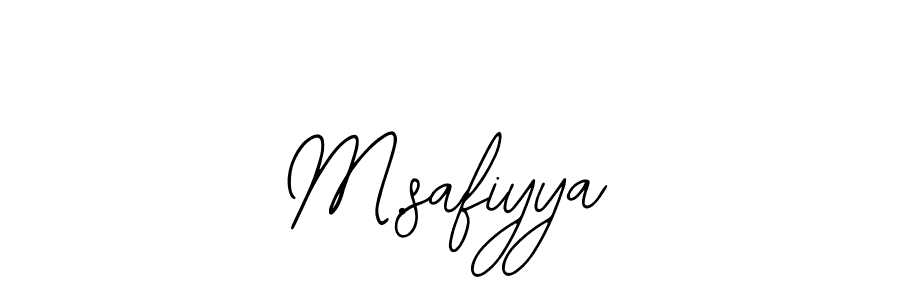 The best way (Bearetta-2O07w) to make a short signature is to pick only two or three words in your name. The name M.safiyya include a total of six letters. For converting this name. M.safiyya signature style 12 images and pictures png