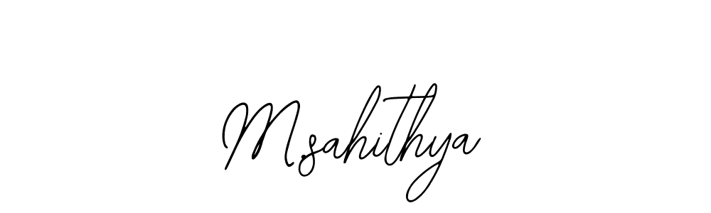 Use a signature maker to create a handwritten signature online. With this signature software, you can design (Bearetta-2O07w) your own signature for name M.sahithya. M.sahithya signature style 12 images and pictures png