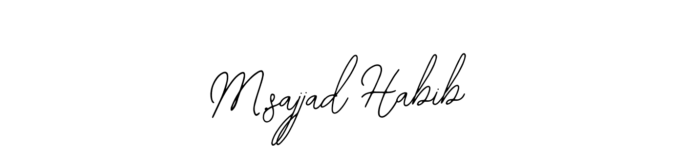 Create a beautiful signature design for name M.sajjad Habib. With this signature (Bearetta-2O07w) fonts, you can make a handwritten signature for free. M.sajjad Habib signature style 12 images and pictures png