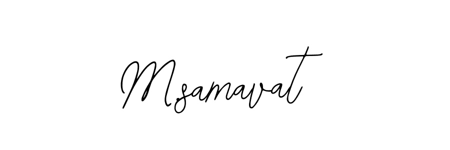 Make a beautiful signature design for name M.samavat. With this signature (Bearetta-2O07w) style, you can create a handwritten signature for free. M.samavat signature style 12 images and pictures png