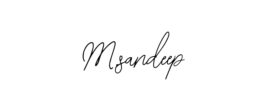 Also You can easily find your signature by using the search form. We will create M.sandeep name handwritten signature images for you free of cost using Bearetta-2O07w sign style. M.sandeep signature style 12 images and pictures png