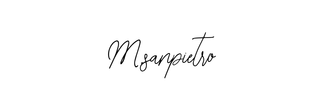 How to make M.sanpietro name signature. Use Bearetta-2O07w style for creating short signs online. This is the latest handwritten sign. M.sanpietro signature style 12 images and pictures png