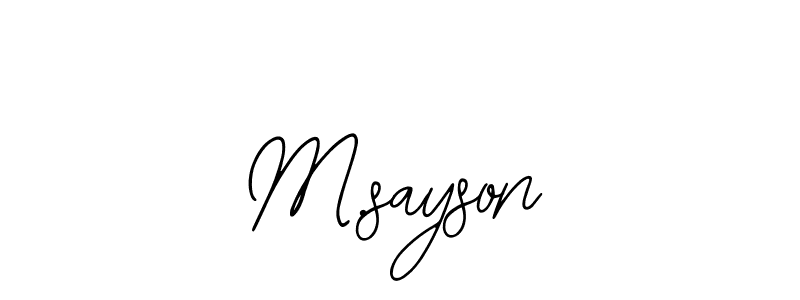 You can use this online signature creator to create a handwritten signature for the name M.sayson. This is the best online autograph maker. M.sayson signature style 12 images and pictures png