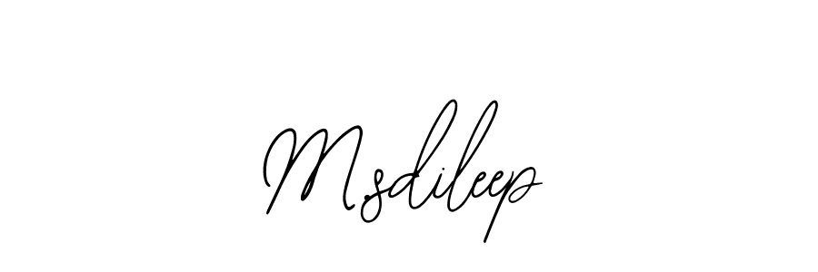 Use a signature maker to create a handwritten signature online. With this signature software, you can design (Bearetta-2O07w) your own signature for name M.sdileep. M.sdileep signature style 12 images and pictures png