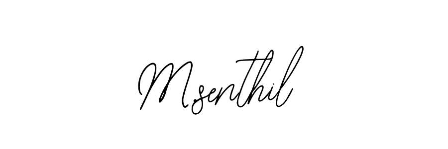 You should practise on your own different ways (Bearetta-2O07w) to write your name (M.senthil) in signature. don't let someone else do it for you. M.senthil signature style 12 images and pictures png