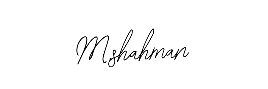 The best way (Bearetta-2O07w) to make a short signature is to pick only two or three words in your name. The name M.shahman include a total of six letters. For converting this name. M.shahman signature style 12 images and pictures png