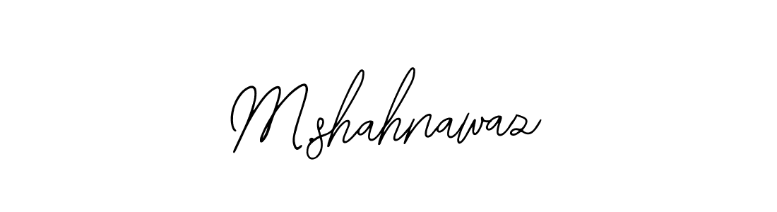 How to make M.shahnawaz name signature. Use Bearetta-2O07w style for creating short signs online. This is the latest handwritten sign. M.shahnawaz signature style 12 images and pictures png