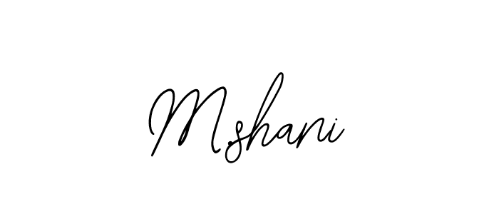 How to make M.shani name signature. Use Bearetta-2O07w style for creating short signs online. This is the latest handwritten sign. M.shani signature style 12 images and pictures png