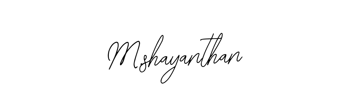 Also we have M.shayanthan name is the best signature style. Create professional handwritten signature collection using Bearetta-2O07w autograph style. M.shayanthan signature style 12 images and pictures png