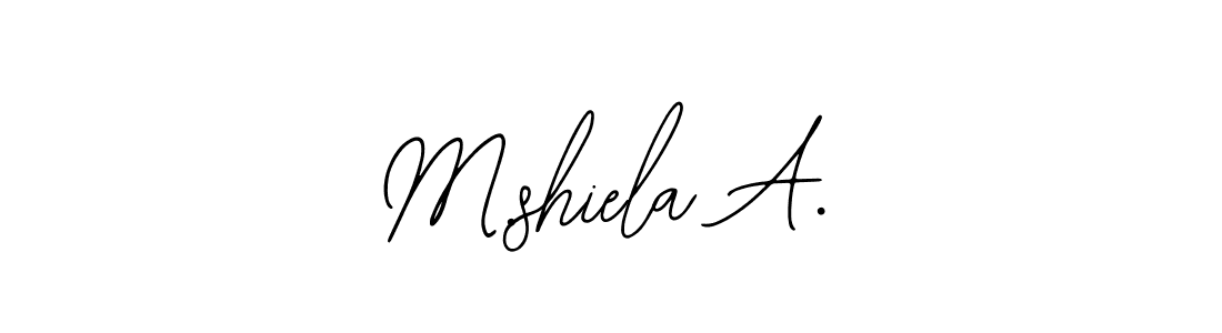 Use a signature maker to create a handwritten signature online. With this signature software, you can design (Bearetta-2O07w) your own signature for name M.shiela A.. M.shiela A. signature style 12 images and pictures png