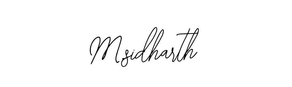 You should practise on your own different ways (Bearetta-2O07w) to write your name (M.sidharth) in signature. don't let someone else do it for you. M.sidharth signature style 12 images and pictures png