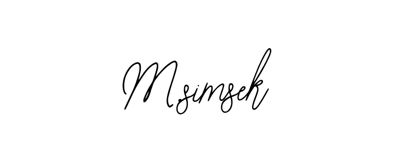 Make a beautiful signature design for name M.simsek. With this signature (Bearetta-2O07w) style, you can create a handwritten signature for free. M.simsek signature style 12 images and pictures png
