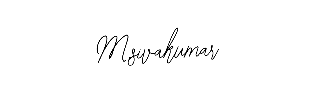 The best way (Bearetta-2O07w) to make a short signature is to pick only two or three words in your name. The name M.sivakumar include a total of six letters. For converting this name. M.sivakumar signature style 12 images and pictures png