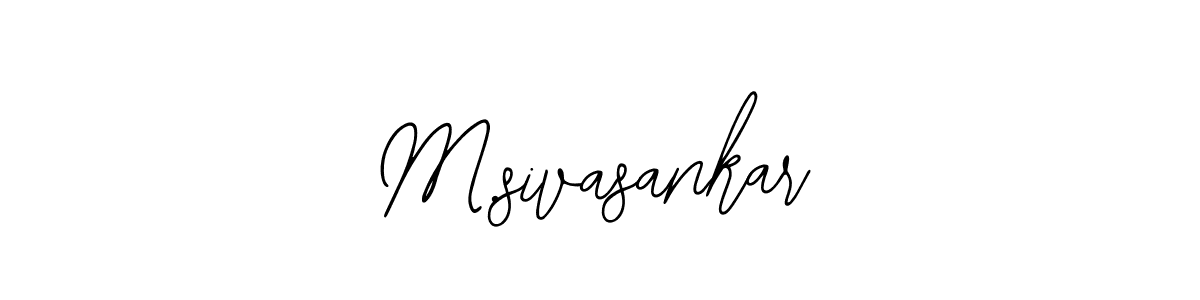 The best way (Bearetta-2O07w) to make a short signature is to pick only two or three words in your name. The name M.sivasankar include a total of six letters. For converting this name. M.sivasankar signature style 12 images and pictures png