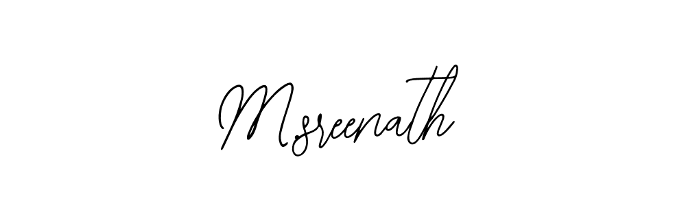 Use a signature maker to create a handwritten signature online. With this signature software, you can design (Bearetta-2O07w) your own signature for name M.sreenath. M.sreenath signature style 12 images and pictures png