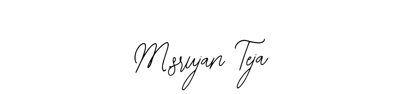 Use a signature maker to create a handwritten signature online. With this signature software, you can design (Bearetta-2O07w) your own signature for name M.srujan Teja. M.srujan Teja signature style 12 images and pictures png