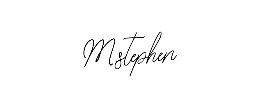 M.stephen stylish signature style. Best Handwritten Sign (Bearetta-2O07w) for my name. Handwritten Signature Collection Ideas for my name M.stephen. M.stephen signature style 12 images and pictures png