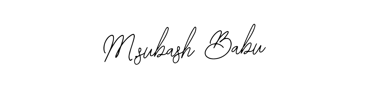 Similarly Bearetta-2O07w is the best handwritten signature design. Signature creator online .You can use it as an online autograph creator for name M.subash Babu. M.subash Babu signature style 12 images and pictures png