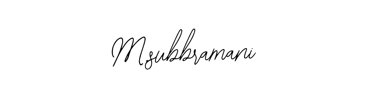 Make a beautiful signature design for name M.subbramani. Use this online signature maker to create a handwritten signature for free. M.subbramani signature style 12 images and pictures png