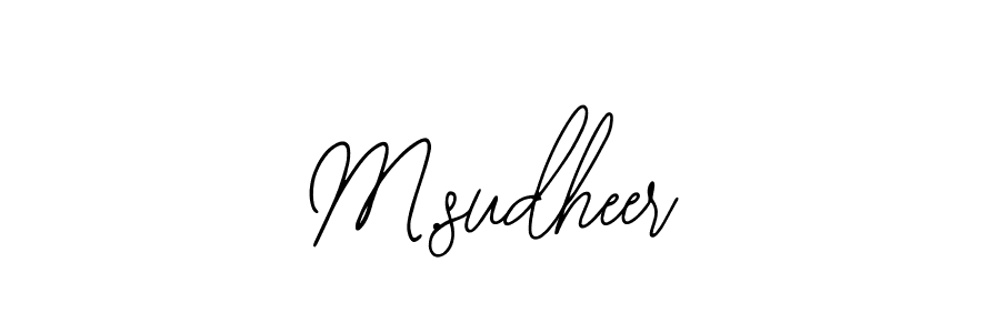 How to Draw M.sudheer signature style? Bearetta-2O07w is a latest design signature styles for name M.sudheer. M.sudheer signature style 12 images and pictures png