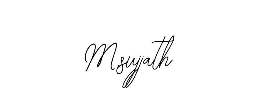 The best way (Bearetta-2O07w) to make a short signature is to pick only two or three words in your name. The name M.sujjath include a total of six letters. For converting this name. M.sujjath signature style 12 images and pictures png