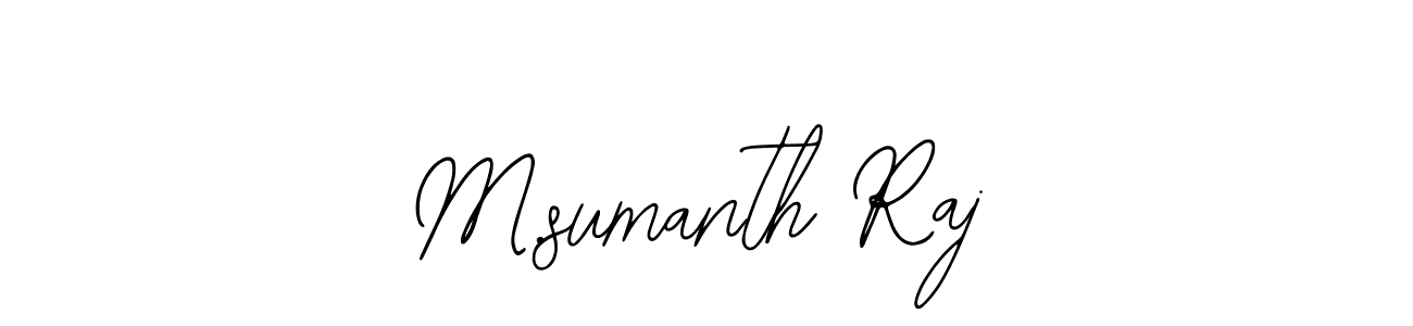 Use a signature maker to create a handwritten signature online. With this signature software, you can design (Bearetta-2O07w) your own signature for name M.sumanth Raj. M.sumanth Raj signature style 12 images and pictures png