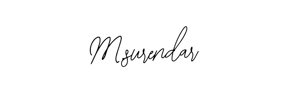 Create a beautiful signature design for name M.surendar. With this signature (Bearetta-2O07w) fonts, you can make a handwritten signature for free. M.surendar signature style 12 images and pictures png