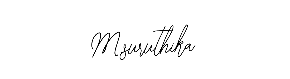 The best way (Bearetta-2O07w) to make a short signature is to pick only two or three words in your name. The name M.suruthika include a total of six letters. For converting this name. M.suruthika signature style 12 images and pictures png