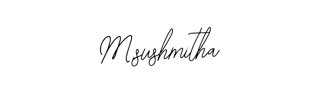 See photos of M.sushmitha official signature by Spectra . Check more albums & portfolios. Read reviews & check more about Bearetta-2O07w font. M.sushmitha signature style 12 images and pictures png