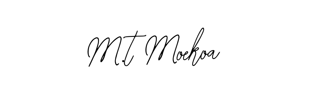 Use a signature maker to create a handwritten signature online. With this signature software, you can design (Bearetta-2O07w) your own signature for name M.t Moekoa. M.t Moekoa signature style 12 images and pictures png