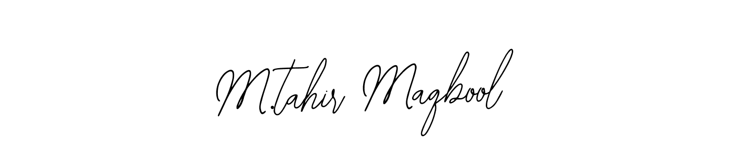 Use a signature maker to create a handwritten signature online. With this signature software, you can design (Bearetta-2O07w) your own signature for name M.tahir Maqbool. M.tahir Maqbool signature style 12 images and pictures png