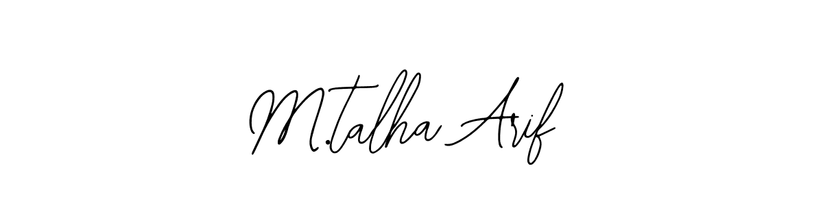 Use a signature maker to create a handwritten signature online. With this signature software, you can design (Bearetta-2O07w) your own signature for name M.talha Arif. M.talha Arif signature style 12 images and pictures png