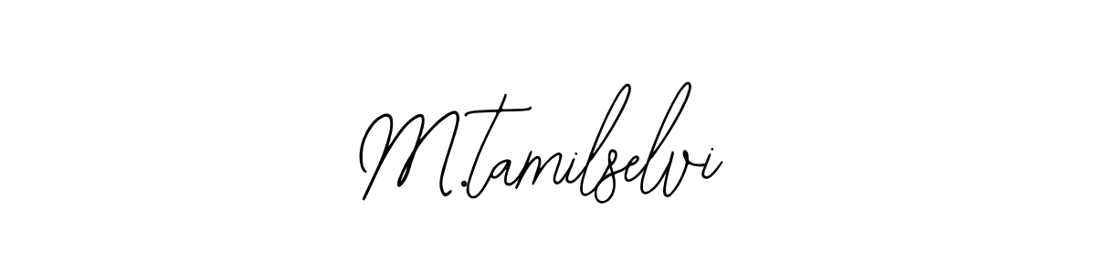 if you are searching for the best signature style for your name M.tamilselvi. so please give up your signature search. here we have designed multiple signature styles  using Bearetta-2O07w. M.tamilselvi signature style 12 images and pictures png