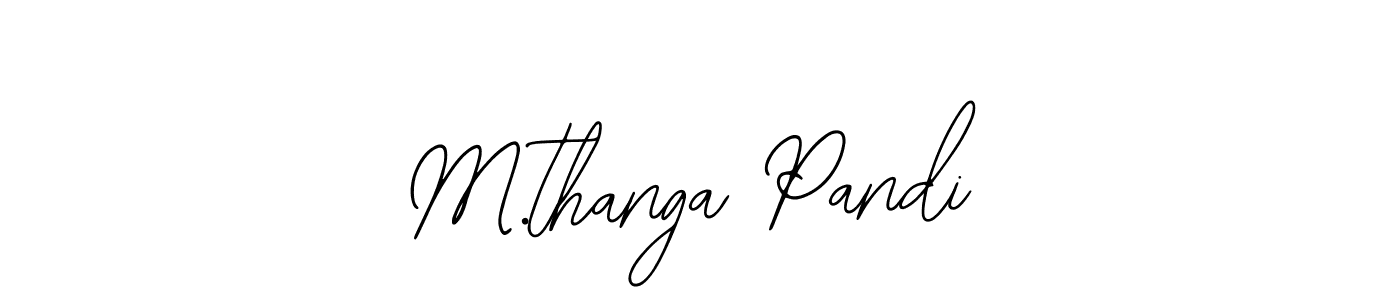 Make a beautiful signature design for name M.thanga Pandi. With this signature (Bearetta-2O07w) style, you can create a handwritten signature for free. M.thanga Pandi signature style 12 images and pictures png