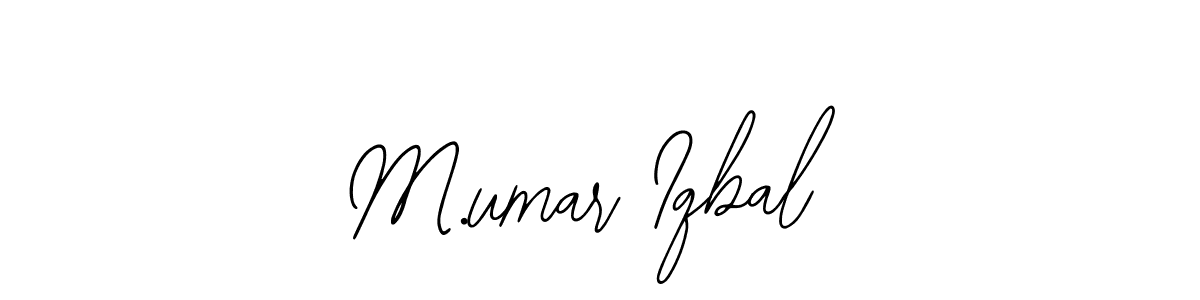 The best way (Bearetta-2O07w) to make a short signature is to pick only two or three words in your name. The name M.umar Iqbal include a total of six letters. For converting this name. M.umar Iqbal signature style 12 images and pictures png