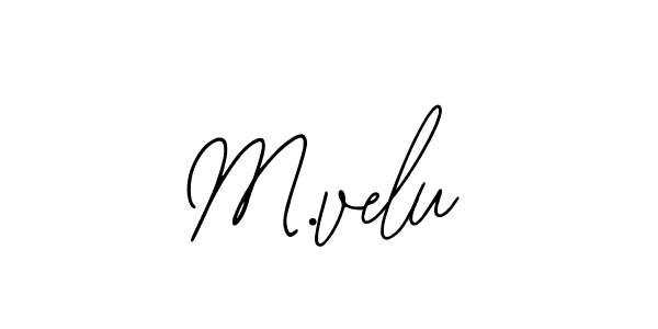 Design your own signature with our free online signature maker. With this signature software, you can create a handwritten (Bearetta-2O07w) signature for name M.velu. M.velu signature style 12 images and pictures png