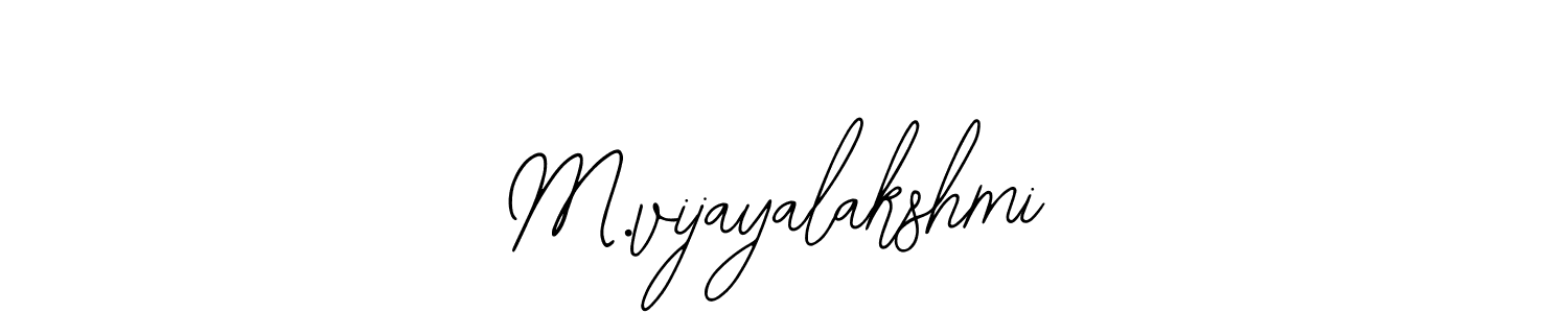 Design your own signature with our free online signature maker. With this signature software, you can create a handwritten (Bearetta-2O07w) signature for name M.vijayalakshmi. M.vijayalakshmi signature style 12 images and pictures png