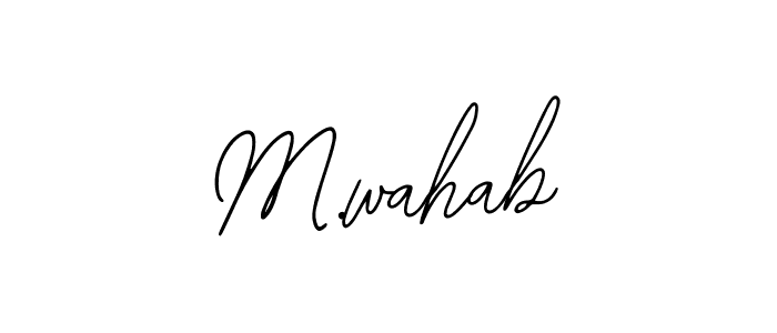 Also we have M.wahab name is the best signature style. Create professional handwritten signature collection using Bearetta-2O07w autograph style. M.wahab signature style 12 images and pictures png