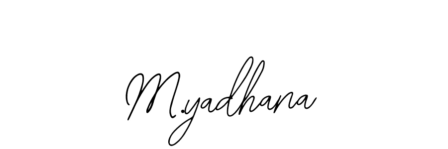 Bearetta-2O07w is a professional signature style that is perfect for those who want to add a touch of class to their signature. It is also a great choice for those who want to make their signature more unique. Get M.yadhana name to fancy signature for free. M.yadhana signature style 12 images and pictures png