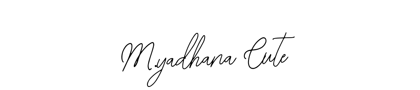 Design your own signature with our free online signature maker. With this signature software, you can create a handwritten (Bearetta-2O07w) signature for name M.yadhana Cute. M.yadhana Cute signature style 12 images and pictures png